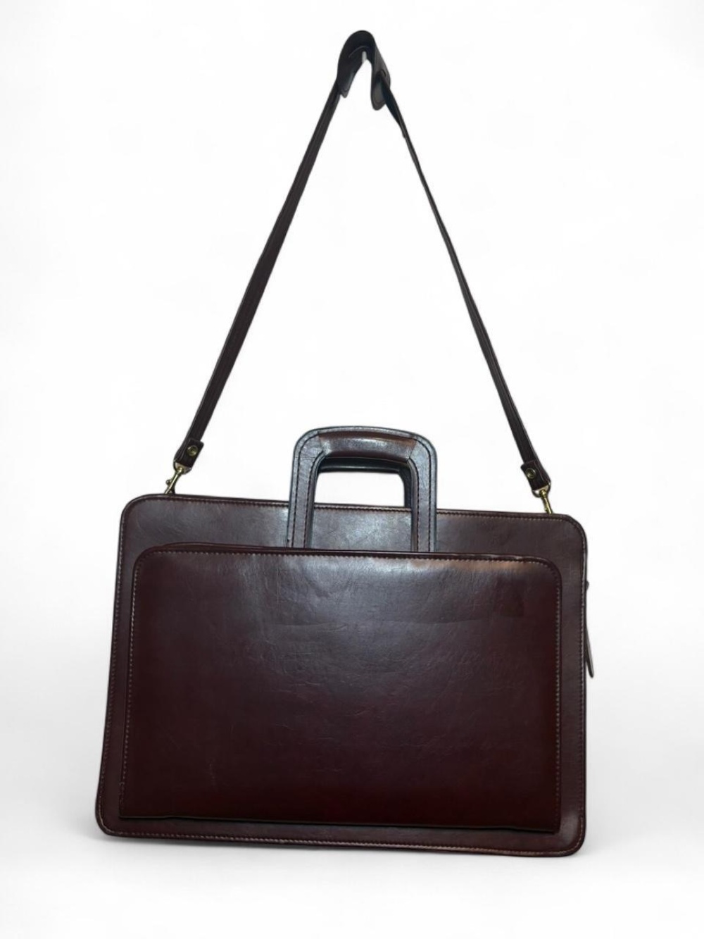 Vintage Cambridge Burgundy Portfolio Leather Briefcase